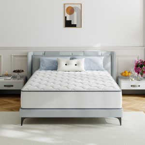 10 Inch Queen Mattress,Hybrid Mattress in a Box with Gel Memory Foam,Motion IsolationIndependent pocket spring,Pressure Relief,Medium Firm Support