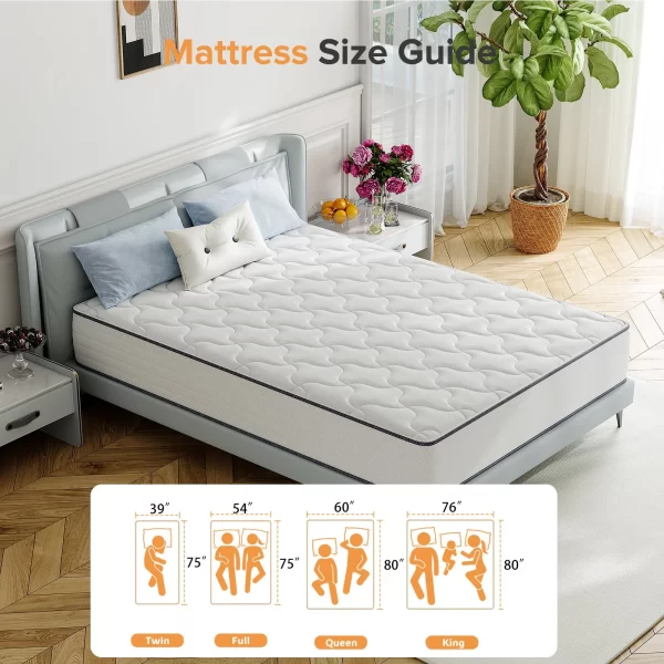 10 Inch Queen Mattress,Hybrid Mattress in a Box with Gel Memory Foam,Motion IsolationIndependent pocket spring,Pressure Relief,Medium Firm Support