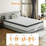 Queen Mattress,10 Inch Queen Hybrid Memory Foam and Individual Pocket Spring- Pressure Relieving- Medium Firm