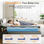 Queen Mattress,10 Inch Queen Hybrid Memory Foam and Individual Pocket Spring- Pressure Relieving- Medium Firm