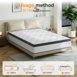 Queen Mattress, 12Inch Gel Memory Foam Hybrid Mattress in box,Queen Size Mattress with Supportive Pocket Coil,Motion Isolation