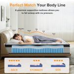 Queen Mattress, 12Inch Gel Memory Foam Hybrid Mattress in box,Queen Size Mattress with Supportive Pocket Coil,Motion Isolation