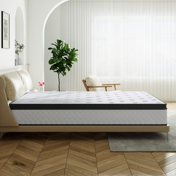 Queen Mattress, 12Inch Gel Memory Foam Hybrid Mattress in box,Queen Size Mattress with Supportive Pocket Coil,Motion Isolation