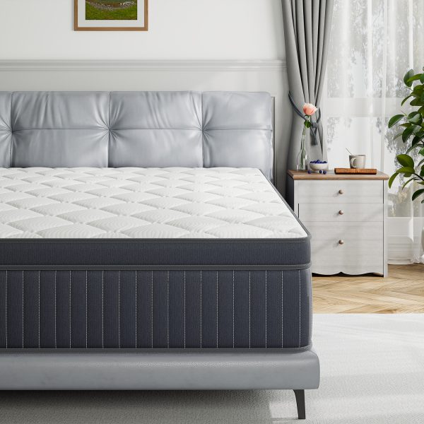 Twin Mattress, Babo Care 8 Inch Cooling-Gel Memory Foam and Individually Pocket Innerspring Hybrid Mattress, Queen Bed Mattress in a Box, CertiPUR-US Certified, Medium Queen Size Mattress
