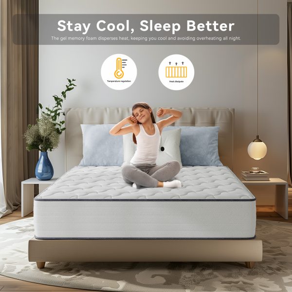 Babo Care 8 inch Twin Size Hybrid Mattress,Individually Wrapped Pocket Coils Spring Mattress in a Box，Medium Firm,Pressure Relief,Breathable