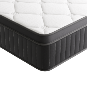 Babo Care 12 inch Queen Size Hybrid Plush Mattress,Individually Wrapped Pocket Coils Innerspring Mattress, Memory Foam Mattress In a Box,CertiPUR-US Certified