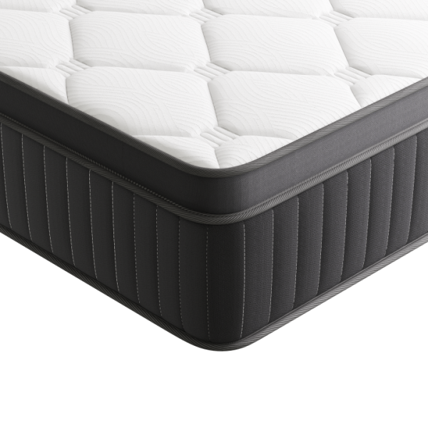 Babo Care 12 inch Queen Size Hybrid Plush Mattress,Individually Wrapped Pocket Coils Innerspring Mattress, Memory Foam Mattress In a Box,CertiPUR-US Certified