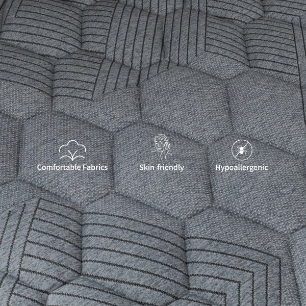 Babo Care Twin Mattress,8 Inch Hybrid Mattress,Memory Foam with Individually Pocket Springs,Mattress in box,CertiPUR-US,Anti-Static Fabric