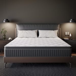 Babo Care 12 inch Queen Size Hybrid Plush Mattress,Individually Wrapped Pocket Coils Innerspring Mattress, Memory Foam Mattress In a Box,CertiPUR-US Certified