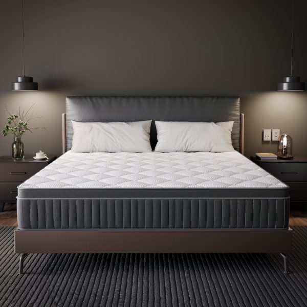 Babo Care 12 inch Queen Size Hybrid Plush Mattress,Individually Wrapped Pocket Coils Innerspring Mattress, Memory Foam Mattress In a Box,CertiPUR-US Certified