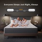Babo Care 12 inch Queen Size Hybrid Plush Mattress,Individually Wrapped Pocket Coils Innerspring Mattress, Memory Foam Mattress In a Box,CertiPUR-US Certified