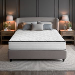 Babo Care 8 inch Twin Size Hybrid Mattress,Individually Wrapped Pocket Coils Spring Mattress in a Box，Medium Firm,Pressure Relief,Breathable