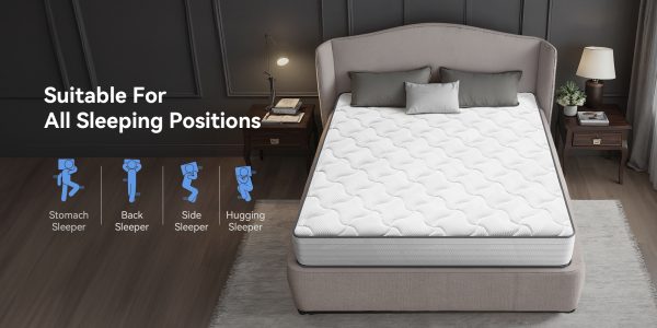 Babo Care 8 inch Twin Size Hybrid Mattress,Individually Wrapped Pocket Coils Spring Mattress in a Box，Medium Firm,Pressure Relief,Breathable