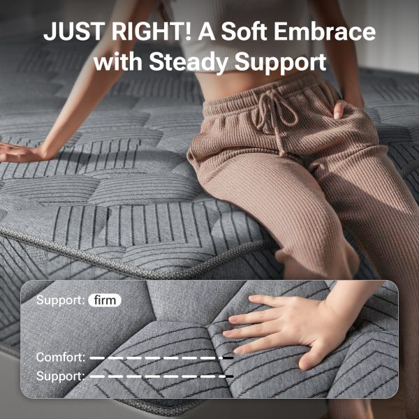 Babo Care Twin Mattress,8 Inch Hybrid Mattress,Memory Foam with Individually Pocket Springs,Mattress in box,CertiPUR-US,Anti-Static Fabric