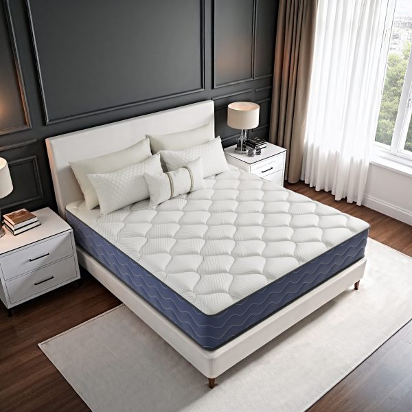 Babo Care Twin Mattress,10 Inch Hybrid Mattress,Memory Foam with Individually Pocket Springs,Medium-Firm Mattress in Box,CertiPUR-US,Anti-Static Fabric