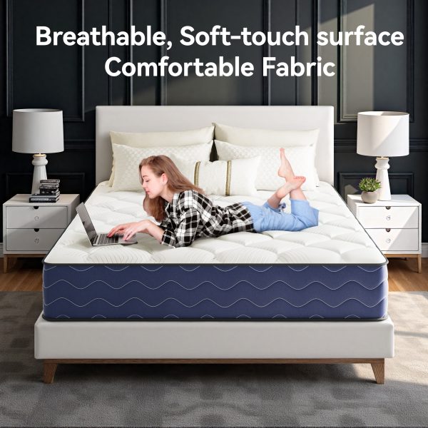 Babo Care Twin Mattress,10 Inch Hybrid Mattress,Memory Foam with Individually Pocket Springs,Medium-Firm Mattress in Box,CertiPUR-US,Anti-Static Fabric